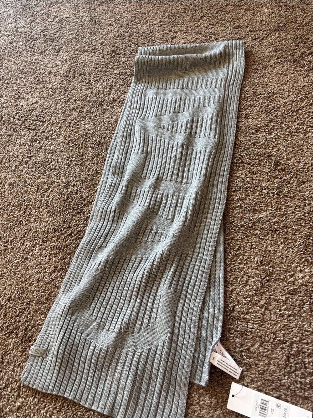 Calvin Klein Gray scarf new with tags